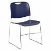 Buy 💯 National Public Seating Stacking & Folding Chairs NPS 8500 Series Hi Tech Compact Stack Chair, Plastic, Navy Blue (8505) 👏