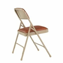Cheapest 😀 National Public Seating NPS 1200 Series Vinyl Padded Premium Folding Chairs, Honey Brown/Beige, 100 Pack (1203/100) ⌛ -Advantage Shop sp130564010 s7