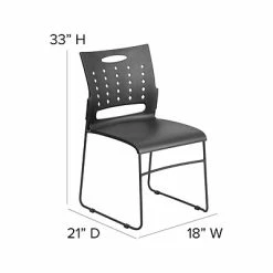 New ❤️ Stacking & Folding Chairs Flash Furniture Hercules Plastic Stacking Chair, Black, 5/Pack (5RUT2BK) 🎉 -Advantage Shop sp130857015 s7