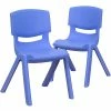 Flash Sale 🤩 Stacking & Folding Chairs Flash Furniture Plastic Student Stacking Chair, Blue, 2-Pieces (2YUYCX002BLUE) 🎉 -Advantage Shop sp133536398 s7