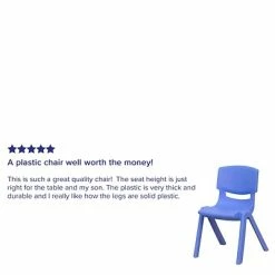 Flash Sale 🤩 Stacking & Folding Chairs Flash Furniture Plastic Student Stacking Chair, Blue, 2-Pieces (2YUYCX002BLUE) 🎉 -Advantage Shop sp133536415 s7