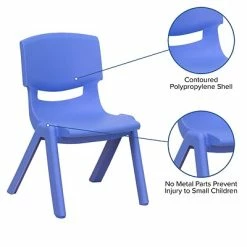 Flash Sale 🤩 Stacking & Folding Chairs Flash Furniture Plastic Student Stacking Chair, Blue, 2-Pieces (2YUYCX002BLUE) 🎉 -Advantage Shop sp133536418 s7