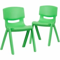 Best Sale 👍 Stacking & Folding Chairs Flash Furniture Plastic Student Stacking Chair, Green, 2-Pieces (2YUYCX004GREEN) 🔥