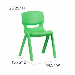 Best Sale 👍 Stacking & Folding Chairs Flash Furniture Plastic Student Stacking Chair, Green, 2-Pieces (2YUYCX004GREEN) 🔥 -Advantage Shop sp133536627 s7
