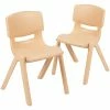 Flash Sale ✔️ Stacking & Folding Chairs Flash Furniture Plastic Student Stacking Chair, Natural, 2-Pieces (2YUYCX004NAT) 🤩 -Advantage Shop sp133536633 s7