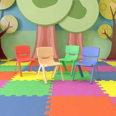 Best Sale ⌛ Stacking & Folding Chairs Flash Furniture Plastic Student Stacking Chair, Assorted, 4-Pieces (4YUYCX4004MULTI) 🎁 4 Best Sale ⌛ Stacking & Folding Chairs Flash Furniture Plastic Student Stacking Chair, Assorted, 4-Pieces (4YUYCX4004MULTI) 🎁 - Image 2