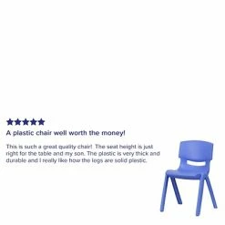 Outlet 🥰 Stacking & Folding Chairs Flash Furniture Plastic Student Stacking Chair, Blue, 4-Pieces (4YUYCX4004BLUE) 🥰 -Advantage Shop sp133537602 s7