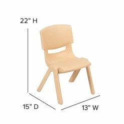 Deals 🎁 Stacking & Folding Chairs Flash Furniture Plastic Student Stacking Chair, Natural, 4-Pieces (4YUYCX4001NAT) 🔥 -Advantage Shop sp133537734 s7