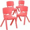 Cheapest 🛒 Stacking & Folding Chairs Flash Furniture Plastic Student Stacking Chair, Red, 4-Pieces (4YUYCX4001RED) ⌛ -Advantage Shop sp133537746 s7