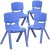Hot Sale ✨ Stacking & Folding Chairs Flash Furniture Plastic Student Stacking Chair, Blue, 4-Pieces (4YUYCX4001BLUE) ✔️ -Advantage Shop sp133541164 s7