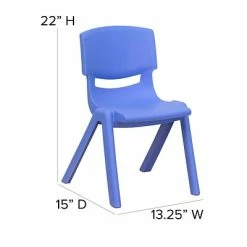 Hot Sale ✨ Stacking & Folding Chairs Flash Furniture Plastic Student Stacking Chair, Blue, 4-Pieces (4YUYCX4001BLUE) ✔️ -Advantage Shop sp133541189 s7