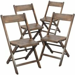 Deals 🧨 Stacking & Folding Chairs Flash Furniture Wood Student Stacking Chair, Antique Black, 4-Pieces (4WFCSLATAB) 💯