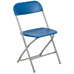 Cheapest ⌛ Stacking & Folding Chairs Flash Furniture HERCULES Premium Catering Events/Game Night/School/Wedding/Barbecue Stacking & Folding Chair, Blue/Gray 👍 -Advantage Shop sp134505375 s7