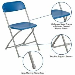 Cheapest ⌛ Stacking & Folding Chairs Flash Furniture HERCULES Premium Catering Events/Game Night/School/Wedding/Barbecue Stacking & Folding Chair, Blue/Gray 👍 -Advantage Shop sp134505553 s7