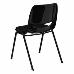 Brand new 🎉 Stacking Chairs Flash Furniture HERCULES Plastic Shell Stack Chair, Black (RUTEO101PADGG) 🤩 -Advantage Shop sp134594350 s7
