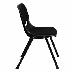 Brand new 🎉 Stacking Chairs Flash Furniture HERCULES Plastic Shell Stack Chair, Black (RUTEO101PADGG) 🤩 -Advantage Shop sp134594354 s7