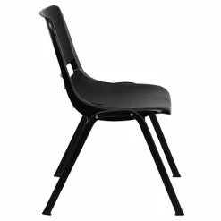 Deals 😀 Stacking Chairs Flash Furniture HERCULES Plastic Shell Stack Chair, Black (RUT-EO1-BK-GG) 💯 -Advantage Shop sp134594386 s7