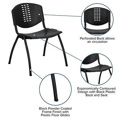 Best deal ๐ Stacking Chairs Flash Furniture HERCULES Plastic Office Chair, Black (RUT-NF01A-BK-GG) โ๏ธ 7 Best deal ๐ Stacking Chairs Flash Furniture HERCULES Plastic Office Chair, Black (RUT-NF01A-BK-GG) โ๏ธ - Image 5