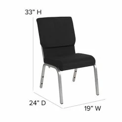 Discount 🛒 Stacking Chairs Flash Furniture HERCULES™ Fabric Stacking Church Chair, Black, Silver Vein Frame (XUCH60096BKSV) 🌟 -Advantage Shop sp134594450 s7