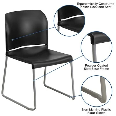 Budget โญ Stacking Chairs Flash Furniture HERCULES Plastic Stack Chair, Black (RUT238ABKGG) ๐ 7 Budget โญ Stacking Chairs Flash Furniture HERCULES Plastic Stack Chair, Black (RUT238ABKGG) ๐ - Image 5