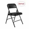 Deals 🎉 National Public Seating NPS 1200 Series Vinyl Padded Premium Folding Chairs, Caviar Black/Black, 100 Pack (1210/100) 👏 -Advantage Shop sp134772182 s7