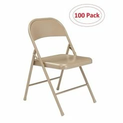Cheapest 💯 National Public Seating NPS Commercialine 900 Series Vinyl Upholstered Commercialine Folding Chairs, Beige, 100 Pack (901/100) ✔️