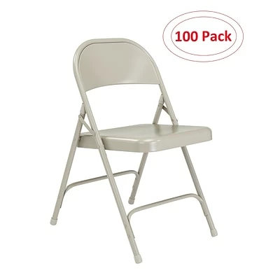New π National Public Seating NPS 50 Series Standard All-Steel Folding Chairs, Gray/Gray, 100 Pack (52/100) β 3 New π National Public Seating NPS 50 Series Standard All-Steel Folding Chairs, Gray/Gray, 100 Pack (52/100) β