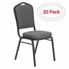 Outlet ⭐ National Public Seating Stacking Chairs NPS 9300 Series Deluxe Fabric Upholstered Stack Chair, Natural Graystone/Black Sandtex, 20 Pack (9362-BT/20) 👍