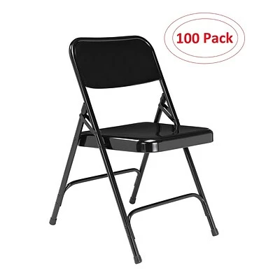 Best Sale 💯 National Public Seating 300 Series Premium All-Steel Folding Chairs, Black/Black, 100 Pack (210/100) 🔥 4 Best Sale 💯 National Public Seating 300 Series Premium All-Steel Folding Chairs, Black/Black, 100 Pack (210/100) 🔥 - Image 2