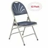 Wholesale 🥰 National Public Seating Folding Chairs NPS 1100 Series Deluxe Fan Back With Triple Brace Double Hinge Folding Chair, Dark Blue, 52 (1115/52) 😍