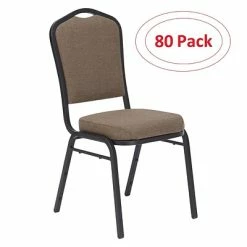 Coupon ✨ National Public Seating Stacking Chairs NPS 9300 Series Deluxe Fabric Upholstered Stack Chair, Natural Taupe/Black Sandtex, 80 Pack (9378-BT/80) 👍