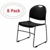 Outlet ✨ National Public Seating Stacking Chairs NPS Commercialine 850 Series Ultra Compact Stack Chair, Black, 8 Pack (850-CL/8) ❤️