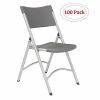 Outlet 🧨 National Public Seating Folding Chairs NPS 600 Series Heavy Duty Plastic Folding Chair, Charcoal Slate, 100 Pack (620/100) 🔥