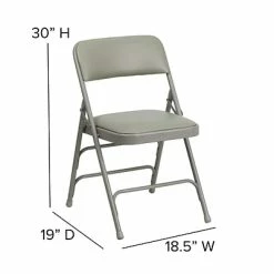Cheap 🌟 Folding & Stacking Chairs Flash Furniture HERCULES Series Vinyl Folding Chair, Gray, 2/Pack (2HAMC309AVGY) 🥰 -Advantage Shop sp134860820 s7