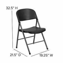 Best deal ✨ Folding & Stacking Chairs Flash Furniture HERCULES Series Plastic Folding Chair, Black/Charcoal, 2/Pack (2DADYCD50) ⌛ -Advantage Shop sp134860846 s7