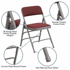 Top 10 🥰 Folding & Stacking Chairs Flash Furniture HERCULES Series Fabric Folding Chair, Burgundy, 2/Pack (2AWMC309AFBG) 🧨 -Advantage Shop sp134860855 s7