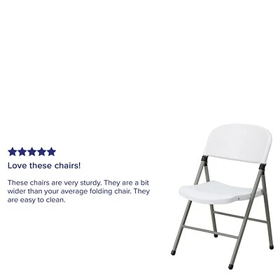 Budget ✨ Folding & Stacking Chairs Flash Furniture HERCULES Series Plastic Folding Chair, White, 2/Pack (2DADYCD70WH) ✨ 7 Budget ✨ Folding & Stacking Chairs Flash Furniture HERCULES Series Plastic Folding Chair, White, 2/Pack (2DADYCD70WH) ✨ - Image 5