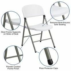 Budget ✨ Folding & Stacking Chairs Flash Furniture HERCULES Series Plastic Folding Chair, White, 2/Pack (2DADYCD70WH) ✨ 16 Budget ✨ Folding & Stacking Chairs Flash Furniture HERCULES Series Plastic Folding Chair, White, 2/Pack (2DADYCD70WH) ✨ -Advantage Shop sp134860865 s7