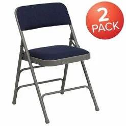 Discount 🎉 Folding & Stacking Chairs Flash Furniture HERCULES Series Fabric Folding Chair, Navy Blue, 2/Pack (2HAMC309AFNVY) 😀 -Advantage Shop sp134860878 s7