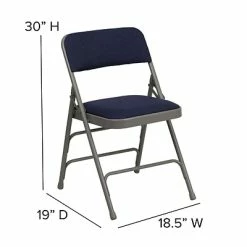 Discount 🎉 Folding & Stacking Chairs Flash Furniture HERCULES Series Fabric Folding Chair, Navy Blue, 2/Pack (2HAMC309AFNVY) 😀 -Advantage Shop sp134860883 s7
