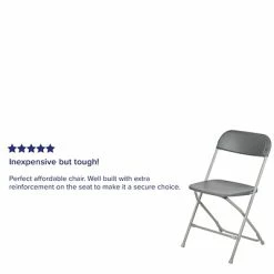 Brand new 🔔 Folding & Stacking Chairs Flash Furniture HERCULES Series Plastic Banquet/Reception Chair, Gray, 2/Pack (2LEL3GREY) 🧨 -Advantage Shop sp134861028 s7
