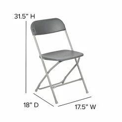 Brand new 🔔 Folding & Stacking Chairs Flash Furniture HERCULES Series Plastic Banquet/Reception Chair, Gray, 2/Pack (2LEL3GREY) 🧨 -Advantage Shop sp134861035 s7