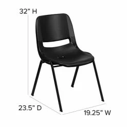 Cheapest 🔔 Stacking & Folding Chairs Flash Furniture HERCULES Classroom/Training Room/School Stacking Chair, Black (5-RUT-EO1-BK-GG) ✔️ -Advantage Shop sp134861356 s7