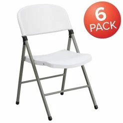 Brand new 😍 Stacking & Folding Chairs Flash Furniture HERCULES Folding Chair, White, 6/Pack (6DADYCD70WH) 🧨 -Advantage Shop sp134861466 s7