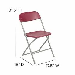 Buy 🔔 Stacking & Folding Chairs Flash Furniture HERCULES Premium Plastic Gaming/Catering/Wedding/School/Barbecue Stacking, Folding & Nesting Chair, Red 💯 -Advantage Shop sp134861536 s7