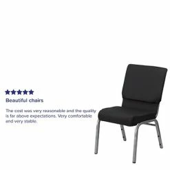 Promo ⭐ Stacking Chairs Flash Furniture HERCULES™ Fabric Patterned Stacking Church Chair With 4 1/4"T Seat, Black (FCH185SVJP02) 😍 -Advantage Shop sp137085479 s7