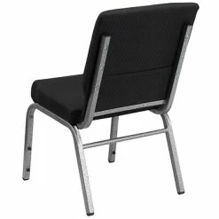 Promo ⭐ Stacking Chairs Flash Furniture HERCULES™ Fabric Patterned Stacking Church Chair With 4 1/4"T Seat, Black (FCH185SVJP02) 😍 -Advantage Shop sp137085482 s7