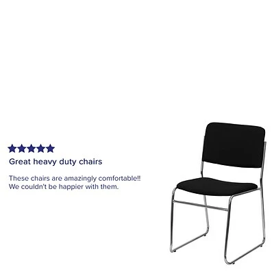 Cheapest 🔥 Stacking Chairs Flash Furniture HERCULES™ High Density Fabric Stacking Chair With Chrome Sled Base, Black 👍 6 Cheapest 🔥 Stacking Chairs Flash Furniture HERCULES™ High Density Fabric Stacking Chair With Chrome Sled Base, Black 👍 - Image 4