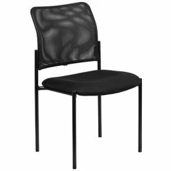 Cheap ⭐ Stacking Chairs Flash Furniture Mesh Comfortable Stackable Steel Side Chair, Black (GO5152) 👏