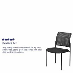 Cheap ⭐ Stacking Chairs Flash Furniture Mesh Comfortable Stackable Steel Side Chair, Black (GO5152) 👏 -Advantage Shop sp137095199 s7